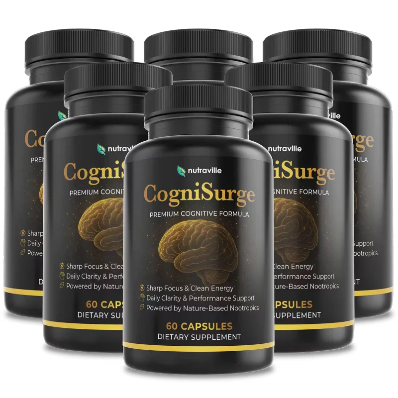 CogniSurge Natural Cognitive Formula — 6 Bottle / 180 Day Pack
